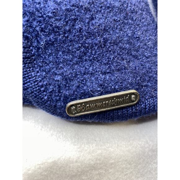 Hammerschmid 100% Wool Blue Cardigan Women’s Medium Christmas Floral - Picture 4 of 5